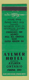 Matchbook Cover - Aylmer Hotel ON low phone #