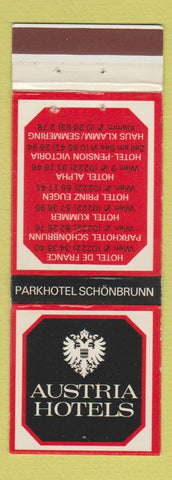 Matchbook Cover - Austria Hotels
