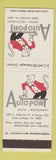 Matchbook Cover - Autoport Motel Restaurant State College PA