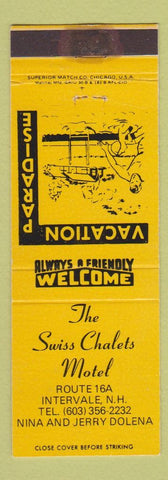 Matchbook Cover - Swiss Chalets Motel Invervale NH