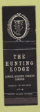 Matchbook Cover - Hunting Lodge London UK England