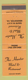 Matchbook Cover - The Hunter Motel Restaurant Newington VA