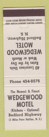 Matchbook Cover - Wedgewood Motel Bedford Highway NS Halifax
