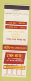 Matchbook Cover - Lynn Motel Edmunston NB