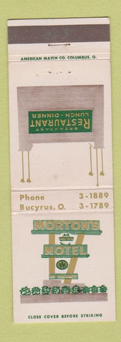 Matchbook Cover - Morton's Motel Bucyrus OH