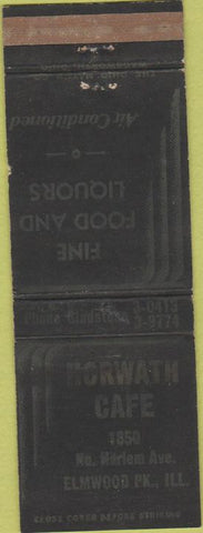 Matchbook Cover - Horwath Cafe Elmwood Park IL