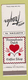 Matchbook Cover - Hotel Traylor Allentown PA Pennsylvania Dutch Coffee Shop