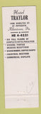 Matchbook Cover - Hotel Traylor Allentown PA Pennsylvania Dutch Coffee Shop