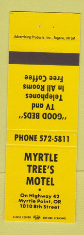 Matchbook Cover - Myrtle Tree's Motel Myrtle Point OR