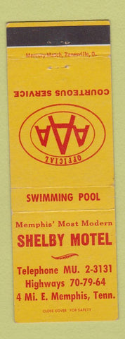 Matchbook Cover - Shelby Motel Memphis TN