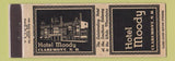 Matchbook Cover - Hotel Moody Claremont NH
