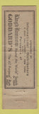 Matchbook Cover - Goddard's Rum New York City Anti Racism Hate WORN