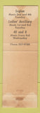 Matchbook Cover - American Legion Alfred Leach Post Olympia WA