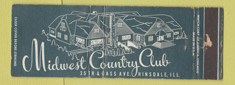 Matchbook Cover - Midwest Country Club Hinsdale IL WEAR