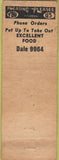 Matchbook Cover - Clem's Sandwich Shop St Paul MN WORN