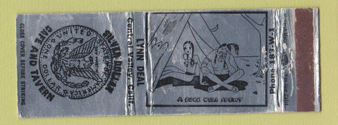 Matchbook Cover Silver Dollar Cafe Central Valley CA girlie Indian Cartoon WEAR