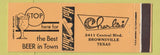 Matchbook Cover - Charlie's Restaurant Brownsville TX Full Length