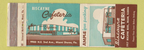 Matchbook Cover - Biscayne Cafeteria Miami FL WEAR