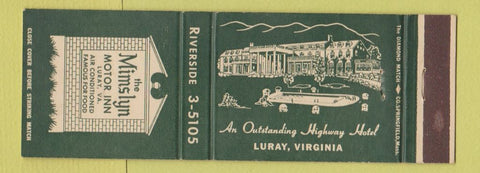 Matchbook Cover - Mimslyn Motor Inn Luray VA