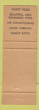 Matchbook Cover - Mimslyn Motor Inn Luray VA