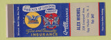 Matchbook Cover - Alex Michel Insurance Egg Harbor City NJ
