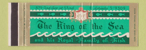 Matchbook Cover - King of the Sea New York City Full Length