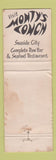 Matchbook Cover - Monty's Conch Coconut Grove FL WEAR