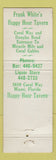 Matchbook Cover - Frank White's Happy Hour Tavern  Miami FL WEAR