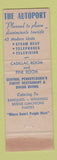 Matchbook Cover - The Autoport State College PA WORN