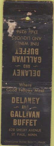 Matchbook Cover - Delaney Gallivan Buffet St Paul MN POOR