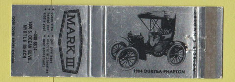 Matchbook Cover - Mark III Myrtle Beach CA WEAR