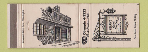 Matchbook Cover - Hearn's Restaurant Wilmington DE WEAR
