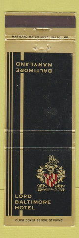 Matchbook Cover - Lord Baltimore Hotel Baltimore MD WEAR