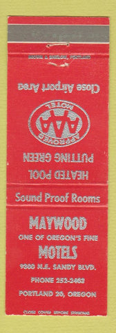 Matchbook Cover - Maywood Motels Portland OR