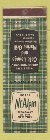 Matchbook Cover - Hotel McAlpin New York City