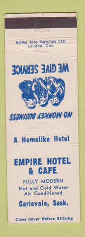 Matchbook Cover - Empire Hotel Cafe Carievale SK WEAR