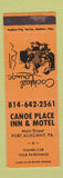 Matchbook Cover - Canoe Place Inn Motel Port Allegany PA