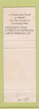 Matchbook Cover - Canoe Place Inn Motel Port Allegany PA