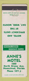 Matchbook Cover - Anne's Motel Homestead FL