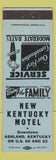 Matchbook Cover - New Kentucky Motel Ashland KY