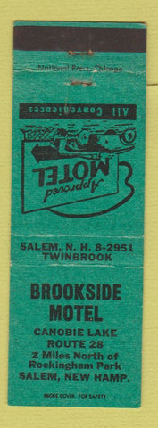 Matchbook Cover - Brookside Motel Salem NH GREEN