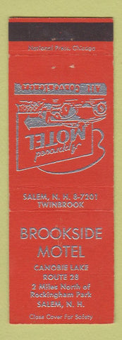 Matchbook Cover - Brookside Motel Salem NH ORANGE