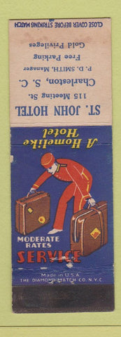 Matchbook Cover - St John Hotel Sharleston SC bellhop WEAR