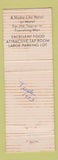 Matchbook Cover - Canoe Place Inn Motel Port Allegany PA PEACH