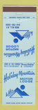 Matchbook Cover - Holiday Mountain Motor Lodge Rock Hill NY