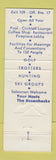 Matchbook Cover - Holiday Mountain Motor Lodge Rock Hill NY