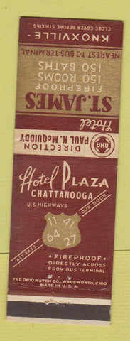 Matchbook Cover - Hotel St James Knoxville TN