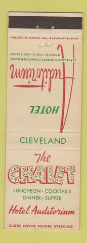 Matchbook Cover - Hotel Auditorium Cleveland OH The Chalet