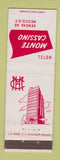Matchbook Cover - Hotel Monte Cassino Genova Mexico