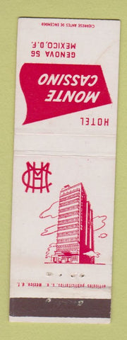 Matchbook Cover - Hotel Monte Cassino Genova Mexico